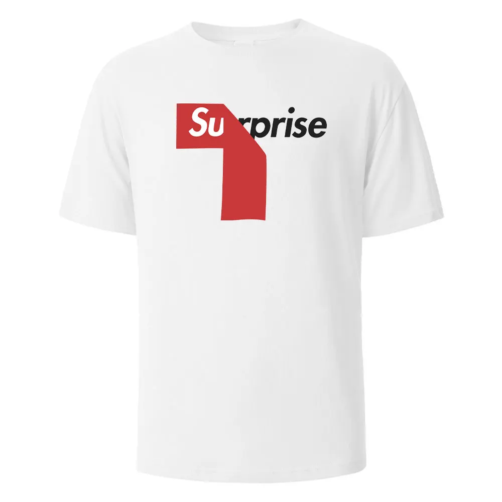 

Surprise Print T-Shirt 100% Cotton Summer Tees For Men Women Oversize Casual TopsZQ