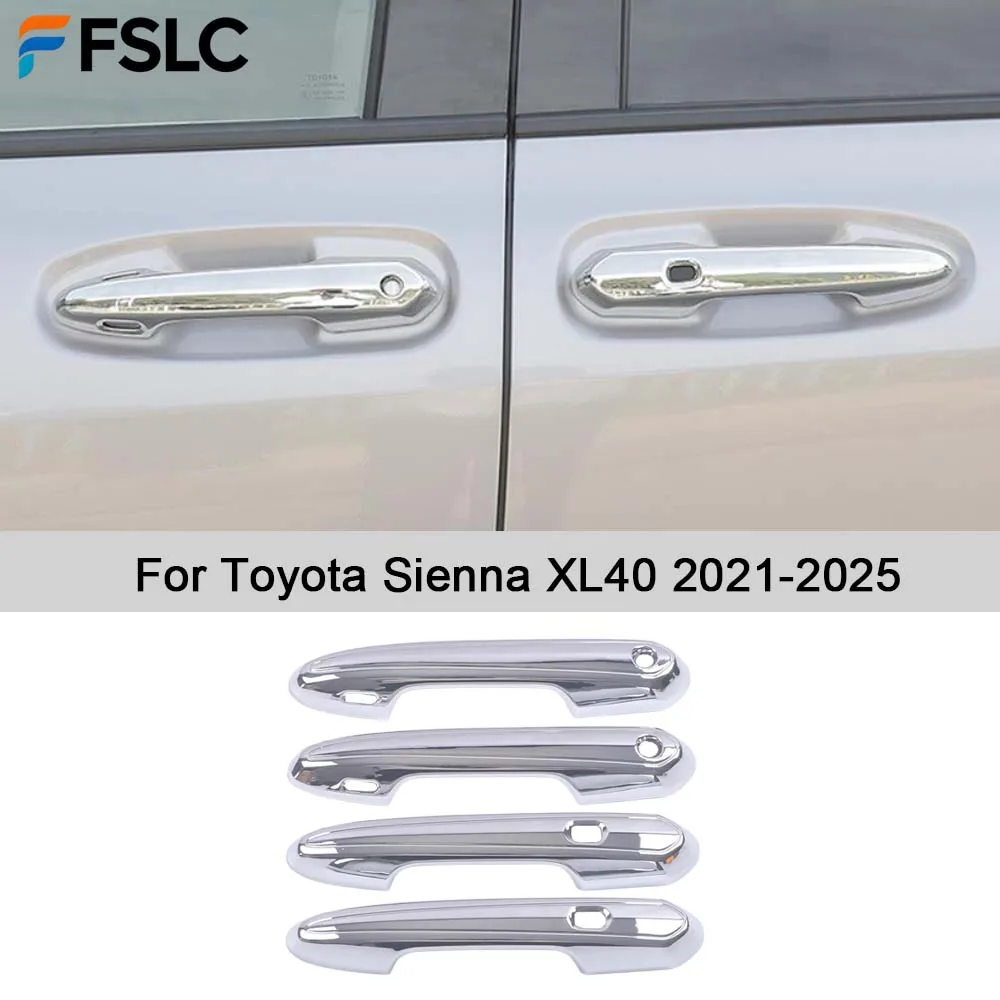 Cubierta Protectora Decorativa para Manijas de Puerta Exterior para Toyota Sienna XL40 2021-2025, Accesorios para Auto