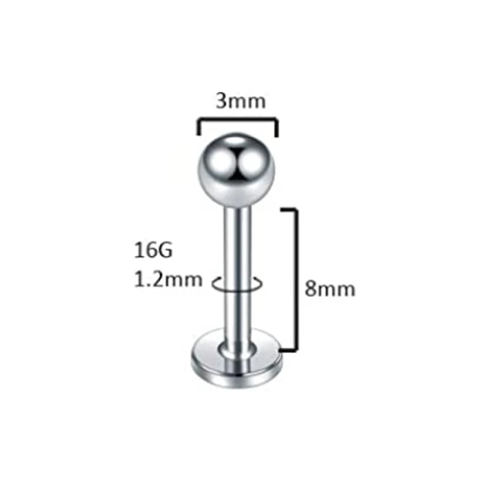 1PC Titanium Steel Tragus Piercing Heart 16G Ear Moon Star Stud Pircing Nariz Conch Cartilage Helix Earrings Labret Jewelry