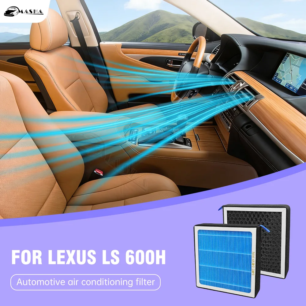 

Воздушный фильтр салона HEPA для Lexus LS600h 2008-2012 2013 2014 2015 2016, сменные комплекты кондиционера с активированным углем