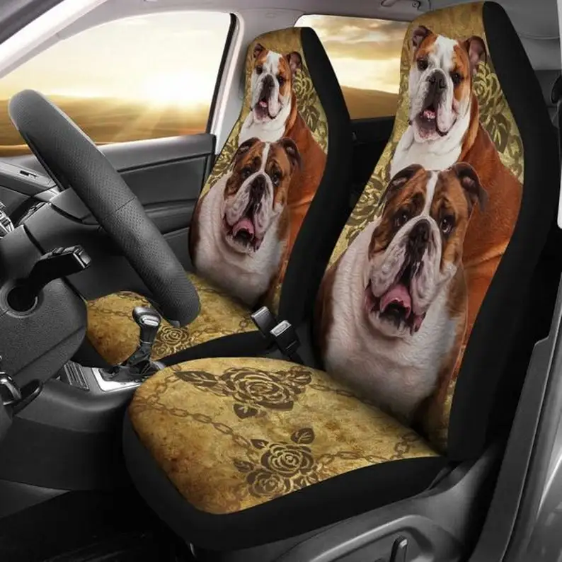 

Bulldogs, Dog Lover Gift, Bulldog Mom - Car Seat Covers, Car Accessories, Gift for Her, Custom Seat Covers, Custom Made Cover