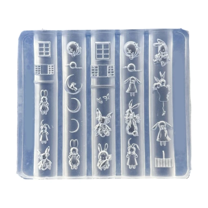 

Multiple Use Clear Silicone Craft Mould Rabbit Shapes for Nail Decorations E0BF
