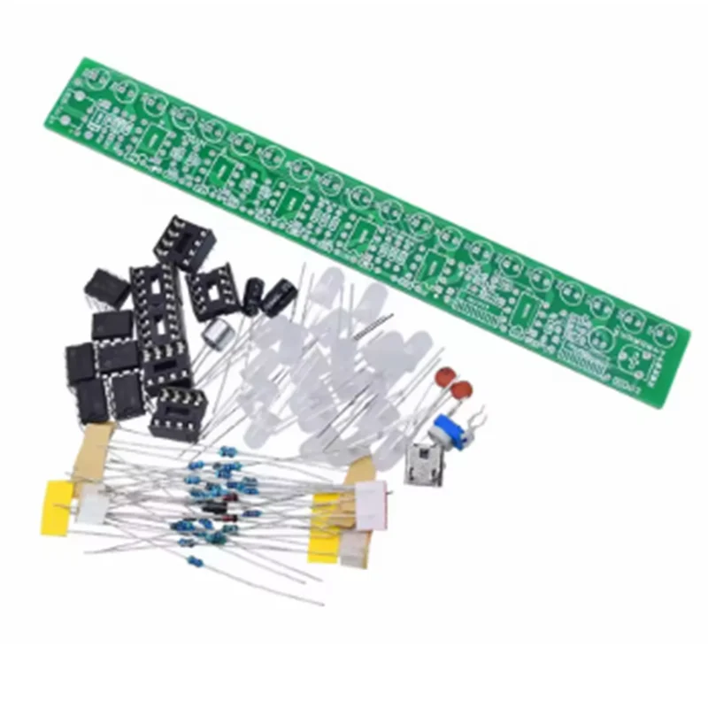 USB Voice Activated Audio Spectrum Light DIY Kit LED Car Volume Level Indicator Music Audio Display Production