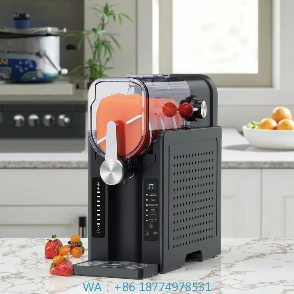 No Ice Needed All‑in‑One Slushy Maker With Real‑Time Temp Display for Frozen Slush Drink Preparation