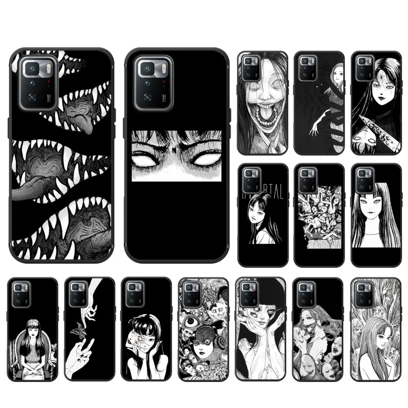 Phone Case For Xiaomi Redmi note 13 12S 12 Pro 11S 11 10 Pro 10S Redmi 10 13C 9C 10C Junji Ito manga Case