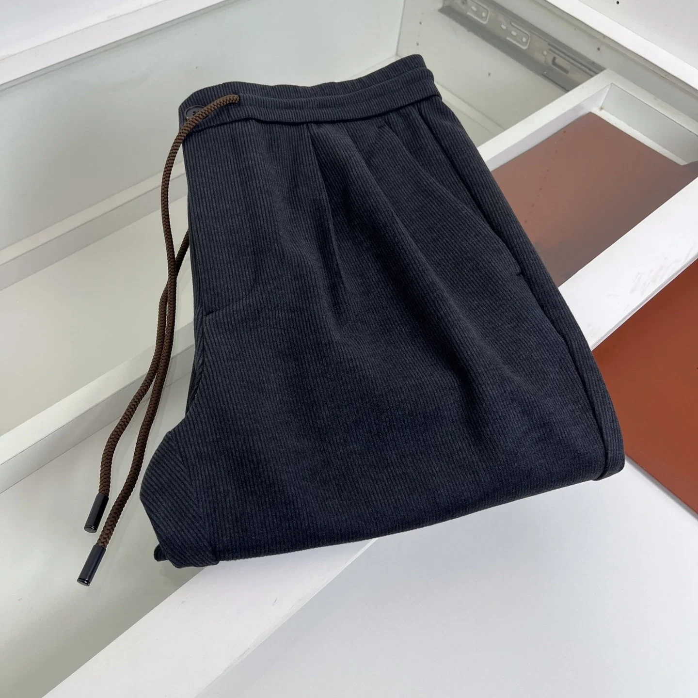 

LP Италия однотонные шерстяные брюки на шнурке мужские прямые повседневные брюки 25aw