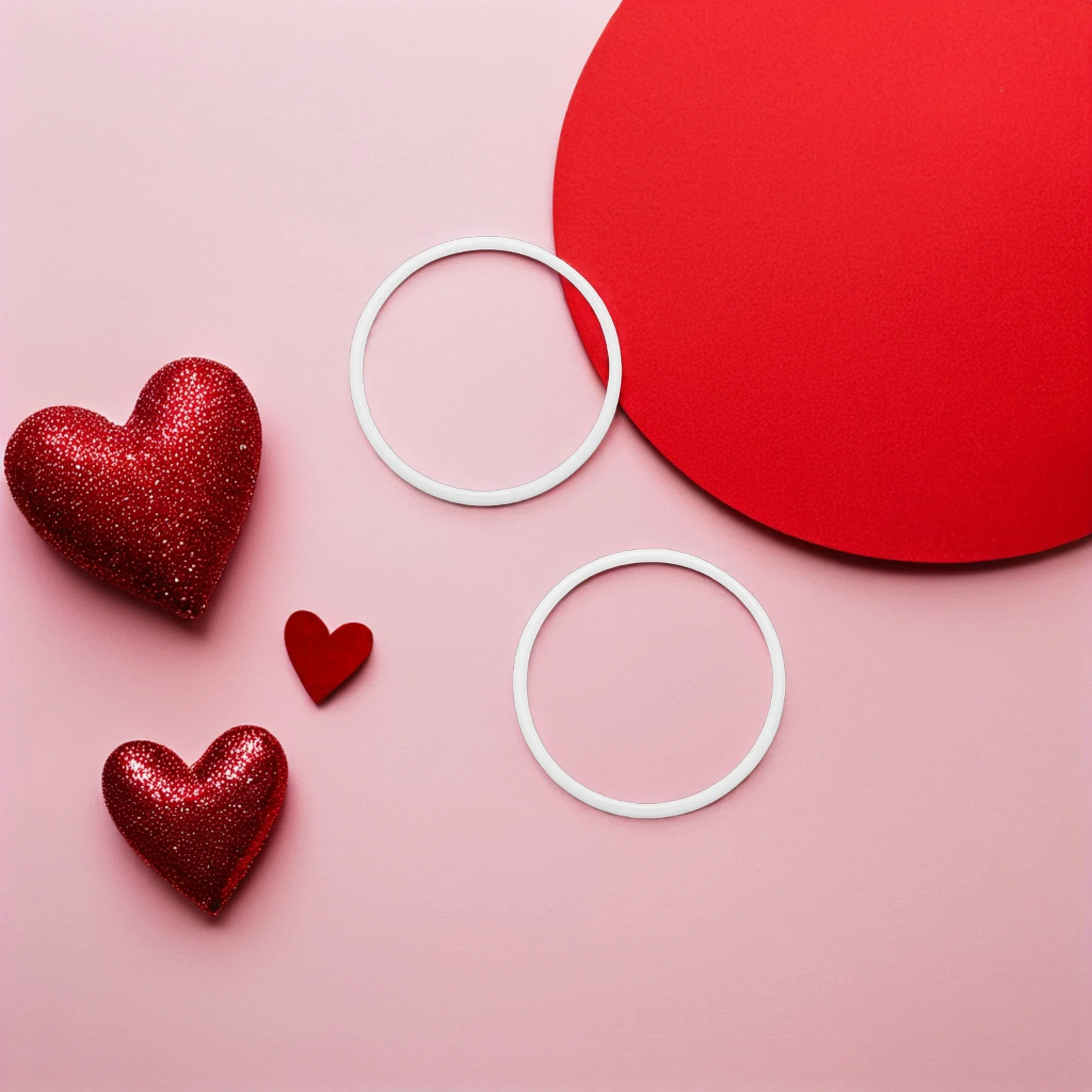 

30pcs Dream Catcher Accessories Plastic Hoops Floral for Wreath Craft Flower Rings White