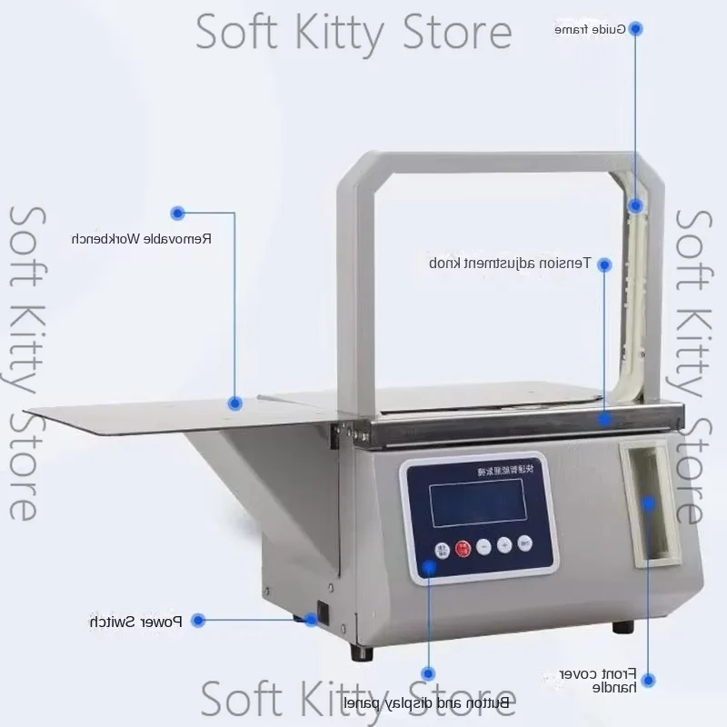 Small Automatic OPP Band Strapping Machine for Supermarket Fresh Vegetable Packaging English System New Equipment