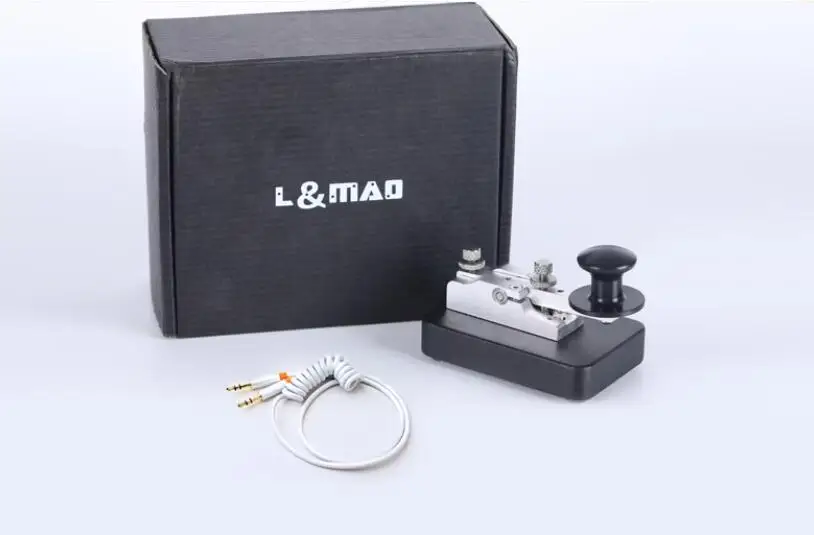 

Laomao Manual Key Keyer CW Morse Code for HAM RADIO Light hand key shortwave CW transmission 3.5mm audio plug