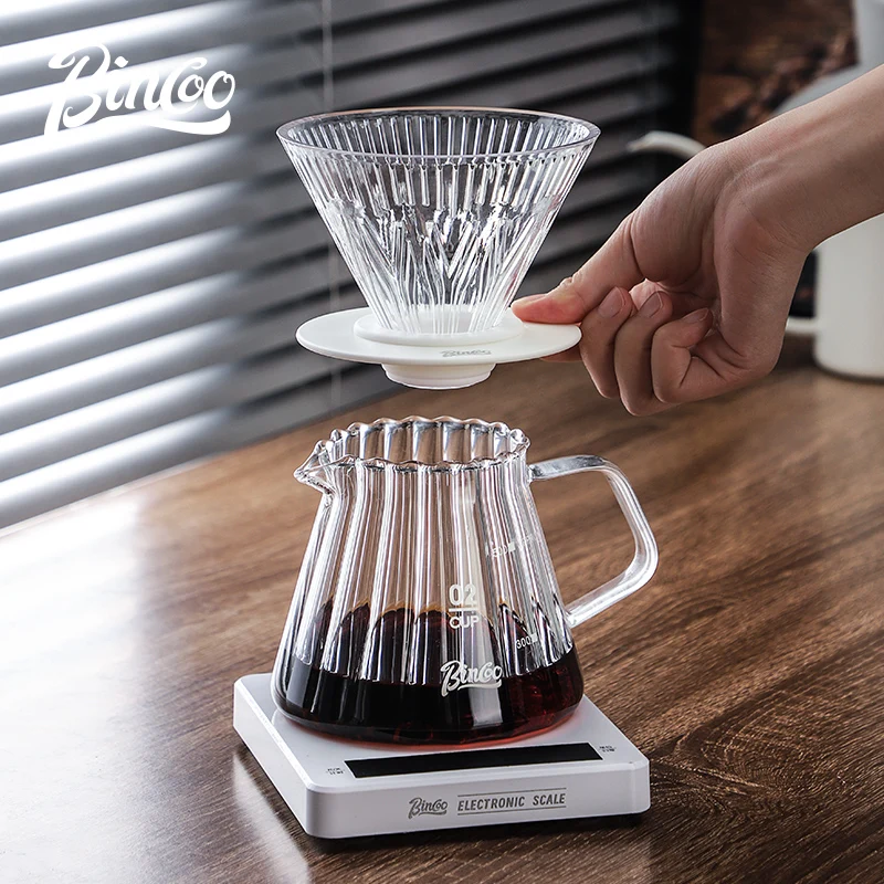 Bincoo Swallowtail Hand-Brewed Coffee Pot Set Home Outdoor Tritan Filter Cup Glass Sharing Pot Set