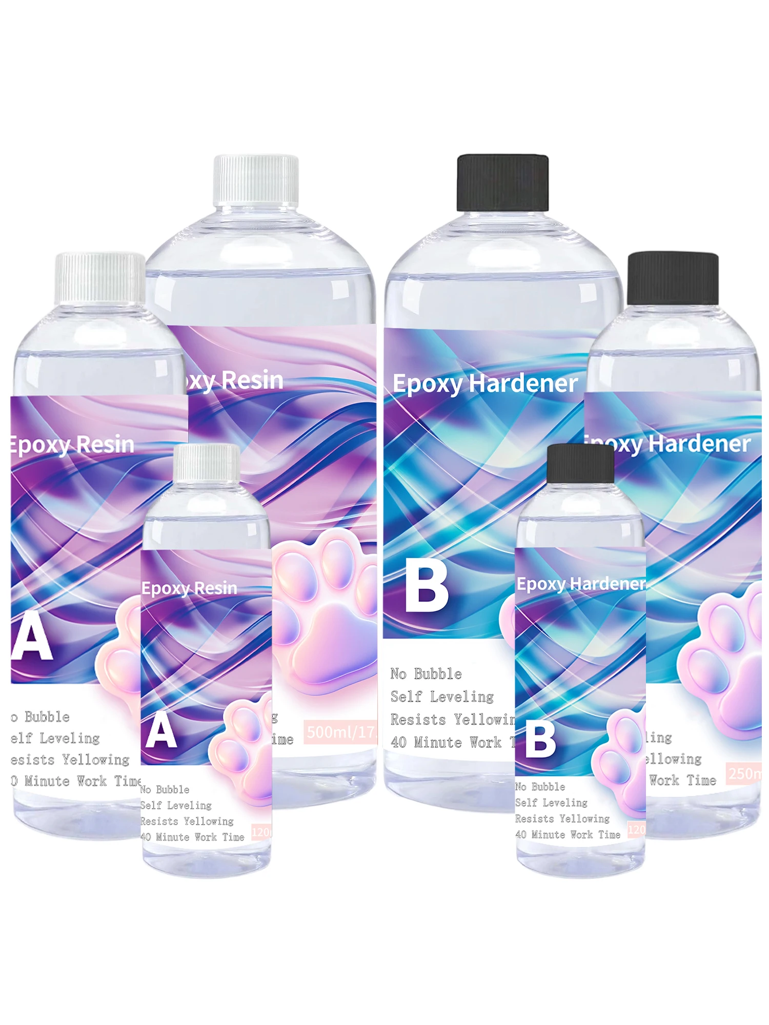 1:1 Epoxy Resin Crystal Clear Kit, Self Leveling Easy, Mix Coating and Cast for Freedom Art,Jewelry Making,Crafts DIY