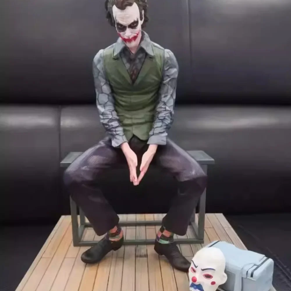 The Joker DC Action Figures Heath Ledger Gotham Model Statue Gift Creepy Smile Psycho Includes Masks and Car Doll Fine Cool Guy image 6
