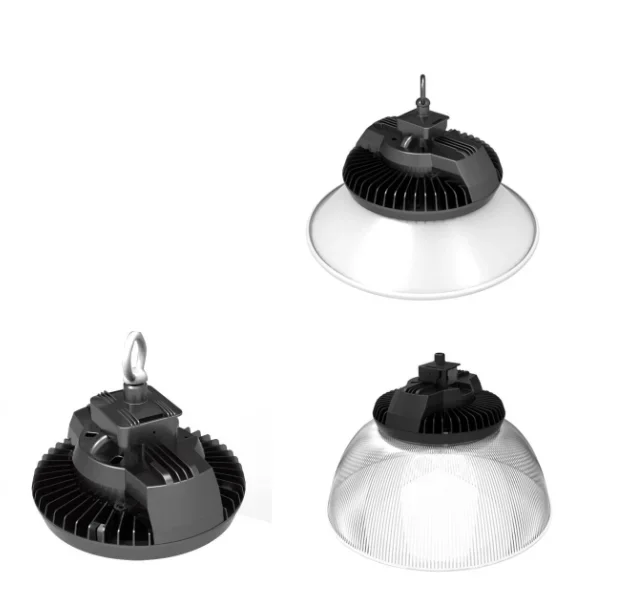 Industrial Lighting 45 90 Degree 50W 150W UFO LED Highbay Lowbay High Bay Light with PC or Aluminum Reflector