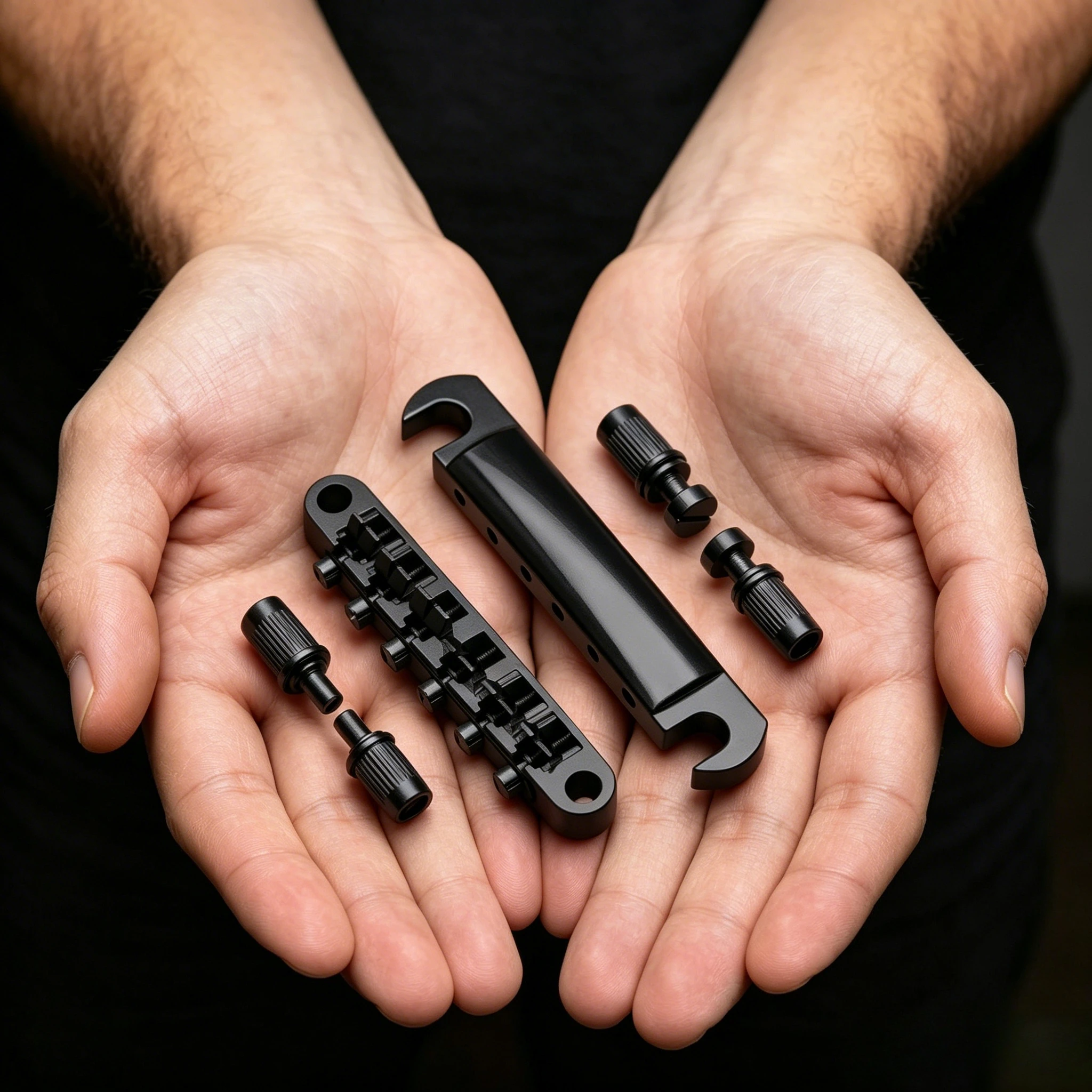 Tune-O-Matic Bridge Tailpiece With Studs Saddle Set Replacement Hardware Split Upper Lower String Accessory For Electric Guitars