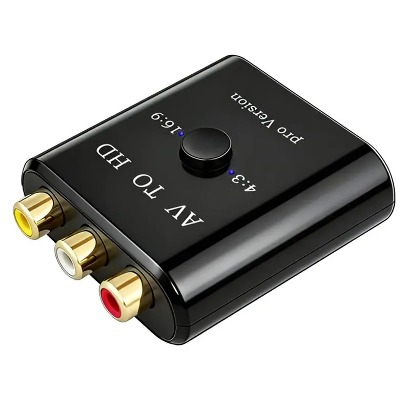 M52K-AV To Converter CVBS L/R Video Box Adapter, Supports NTSC/PAL Composite Input To -Output