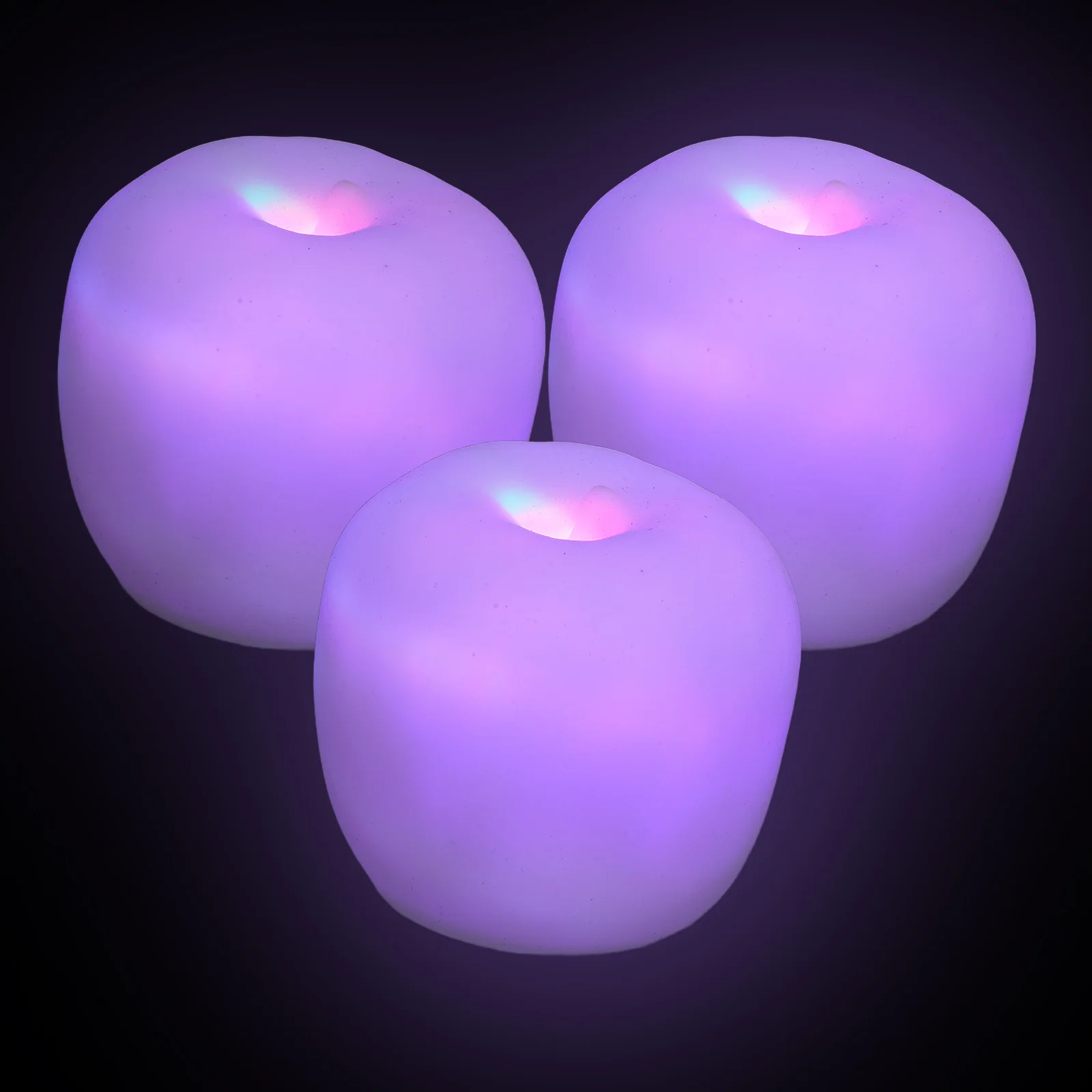 

3Pcs Color Changing Apple Night Light LED Night Lamp for Kids Bedroom Christmas Indoor Outdoor Portable Warm Light Decoration