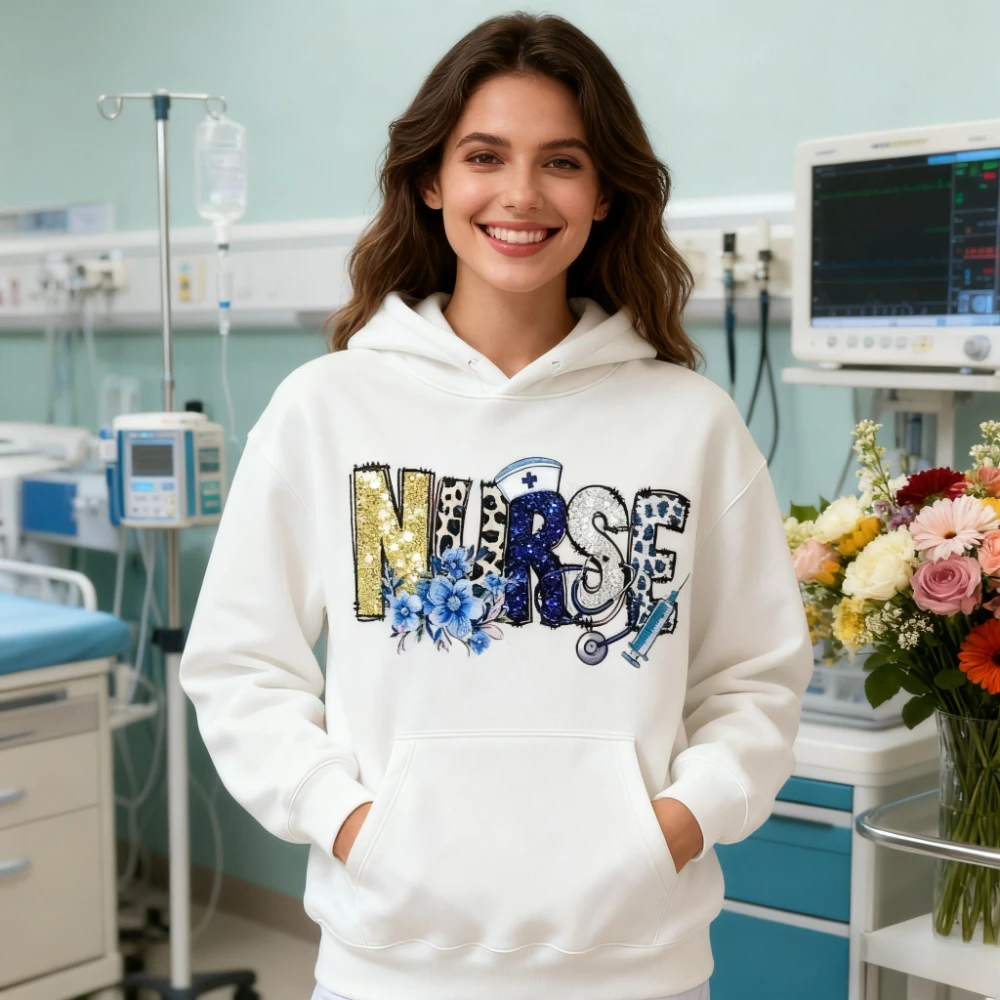 

Nurse Sweatshirts Medicine Anti-Depressant Clothing Nursing Humor Hoodies Funny Nurse Women Casual Clothing Gift for Nurse Tops