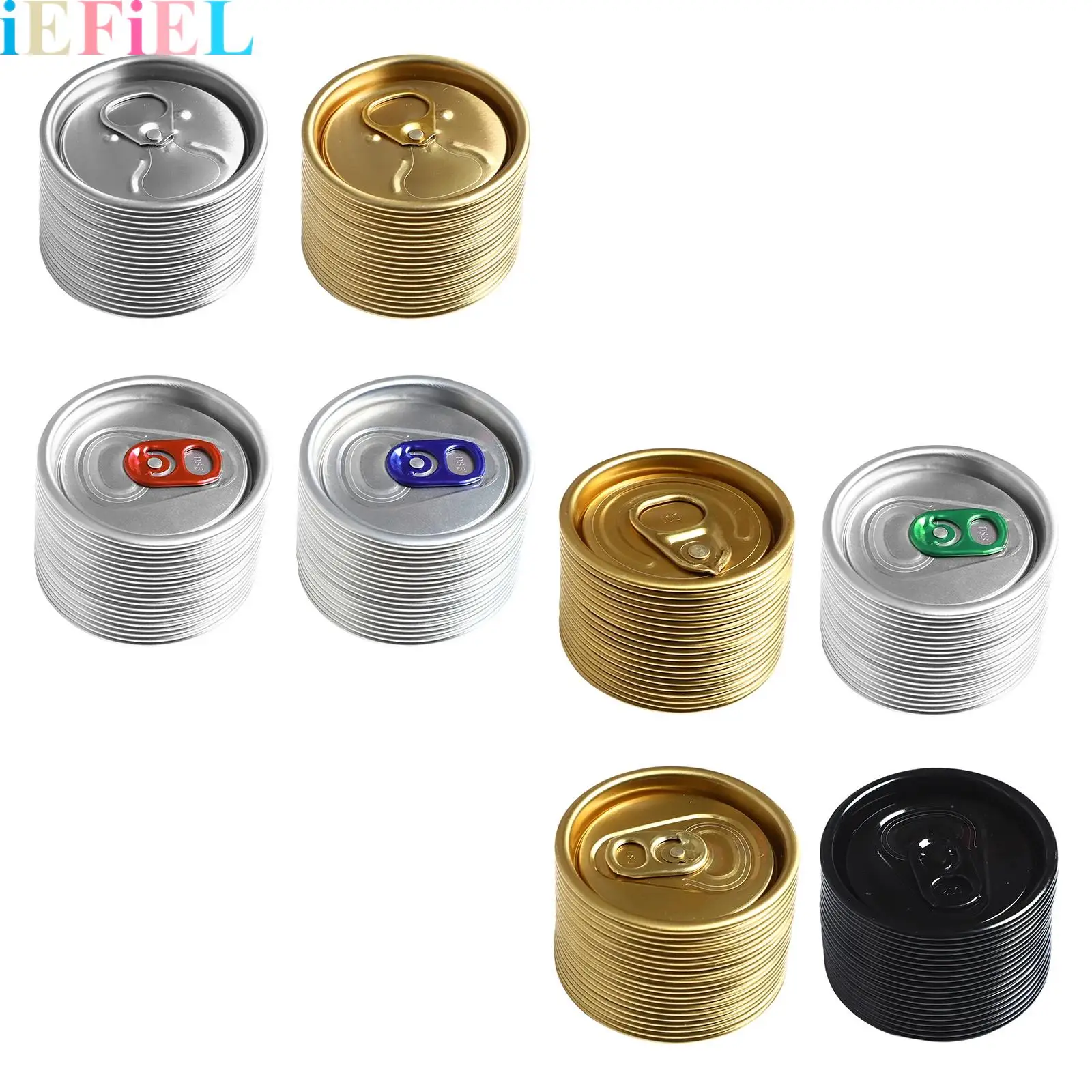 

20Pcs Aluminum Protector Cover Lid Soda Can Pulling Ring Friendly Easy-open Can Lid for Can Beverage Use