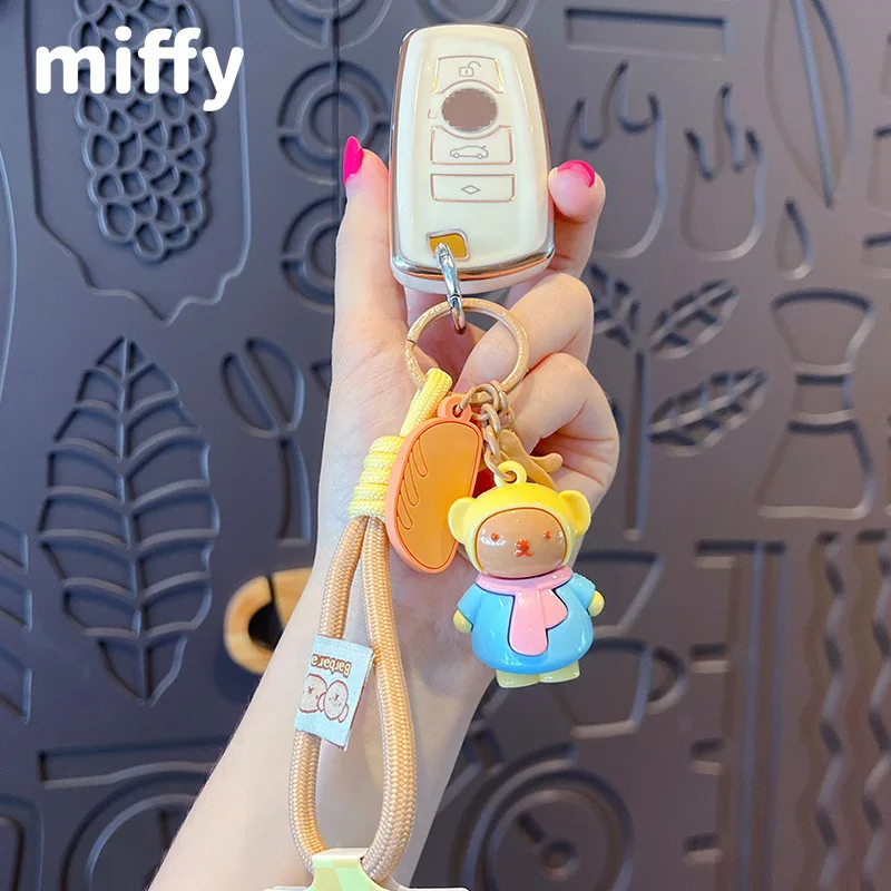 Kawaii ميفي بوريس دمية الخبز البيت المفاتيح الظهر التعبئة والتغليف الديكور سيارة المفاتيح الفتيان والفتيات هدايا عيد الميلاد #3