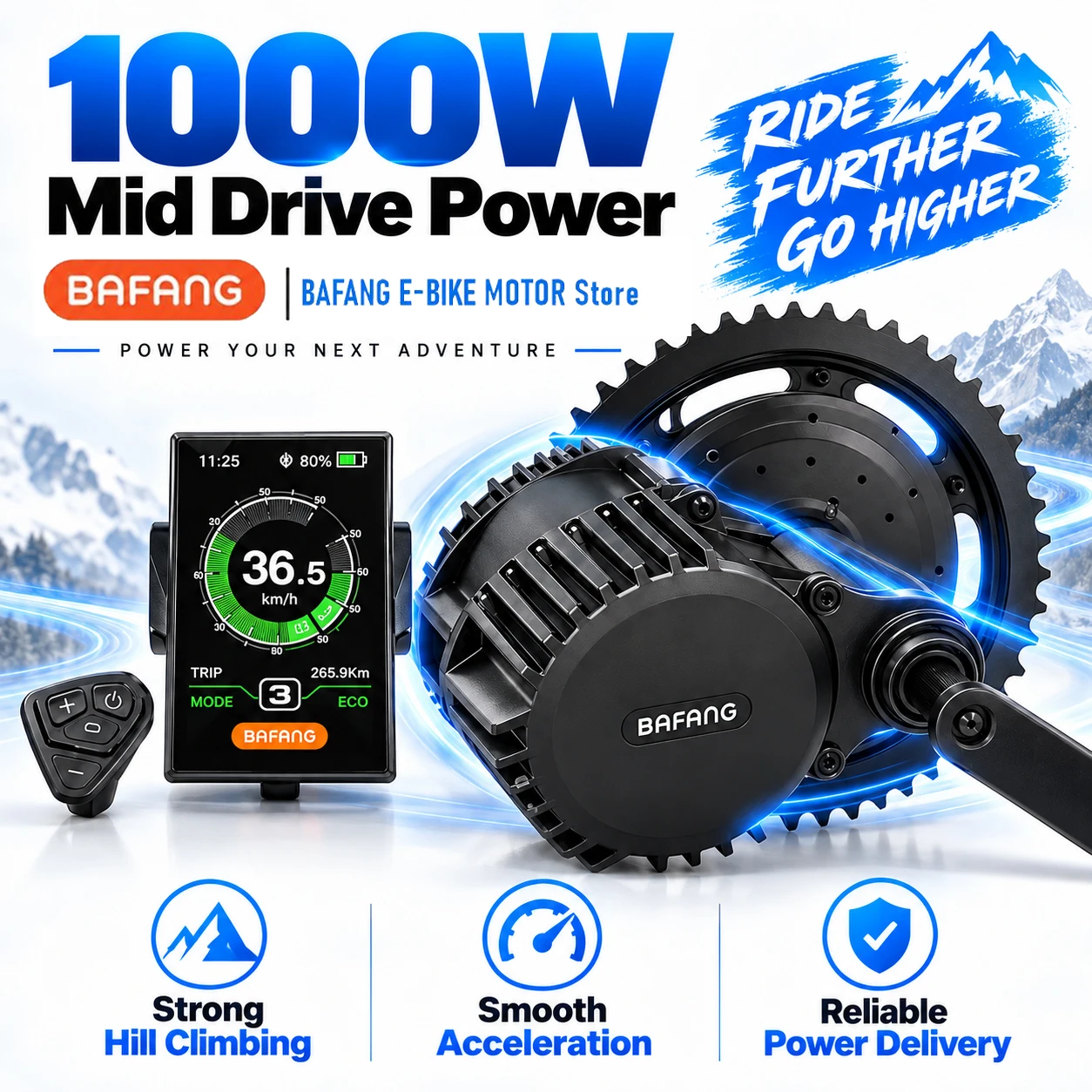 Bafang Bbshd 1000W Conversion Kit - Kit de Motor Central BAFANG 48V
