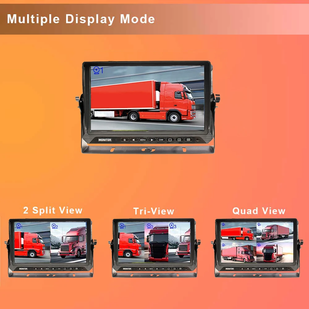 10-Inch Wireless Touch Screen Truck Rear Observation System with Integrated Video Recorder for Safe Driving