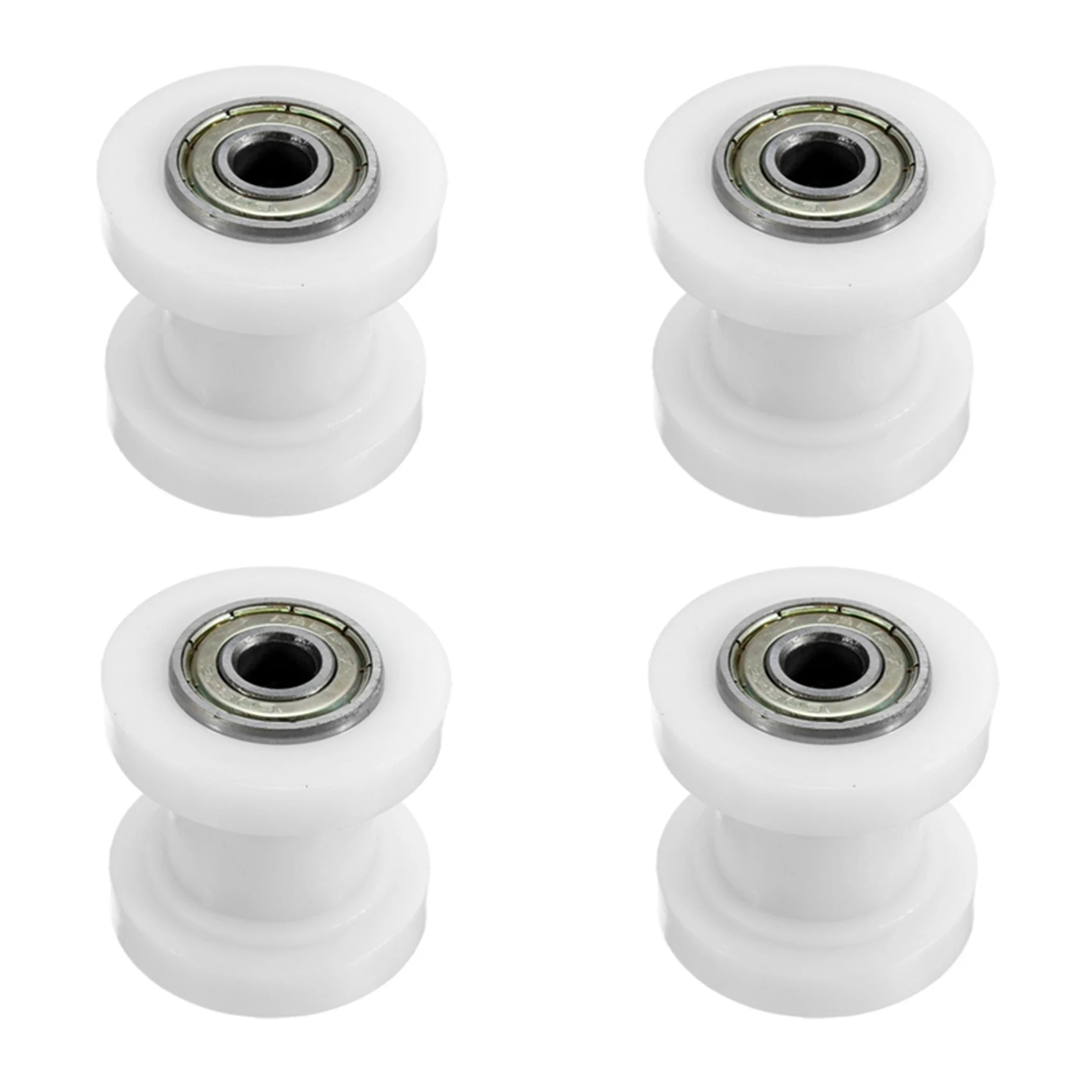 ODIES-4X Rueda rodante tensora de cadena de piñón guía de cadena de adaptación de motocicleta todoterreno adecuada para XR CRF KLX110 (blanco)