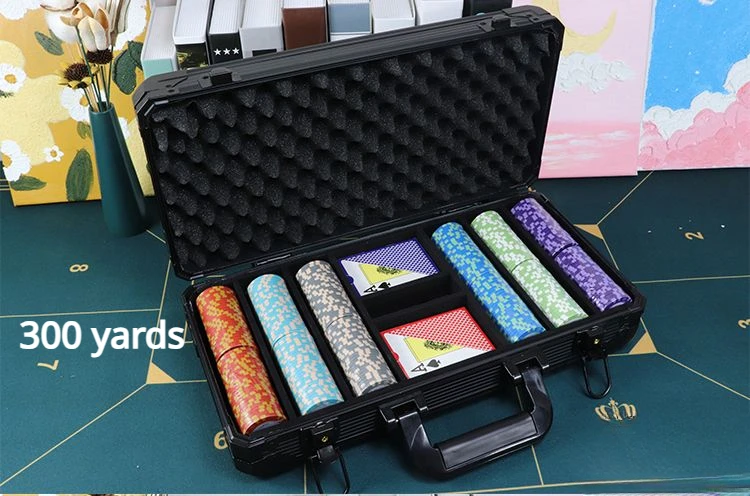 Poker K-shaped Thickened and Thickened Chip Box High-end Set 200 Pieces 300 Pieces 500 Pieces Portable Aluminum Box Storage