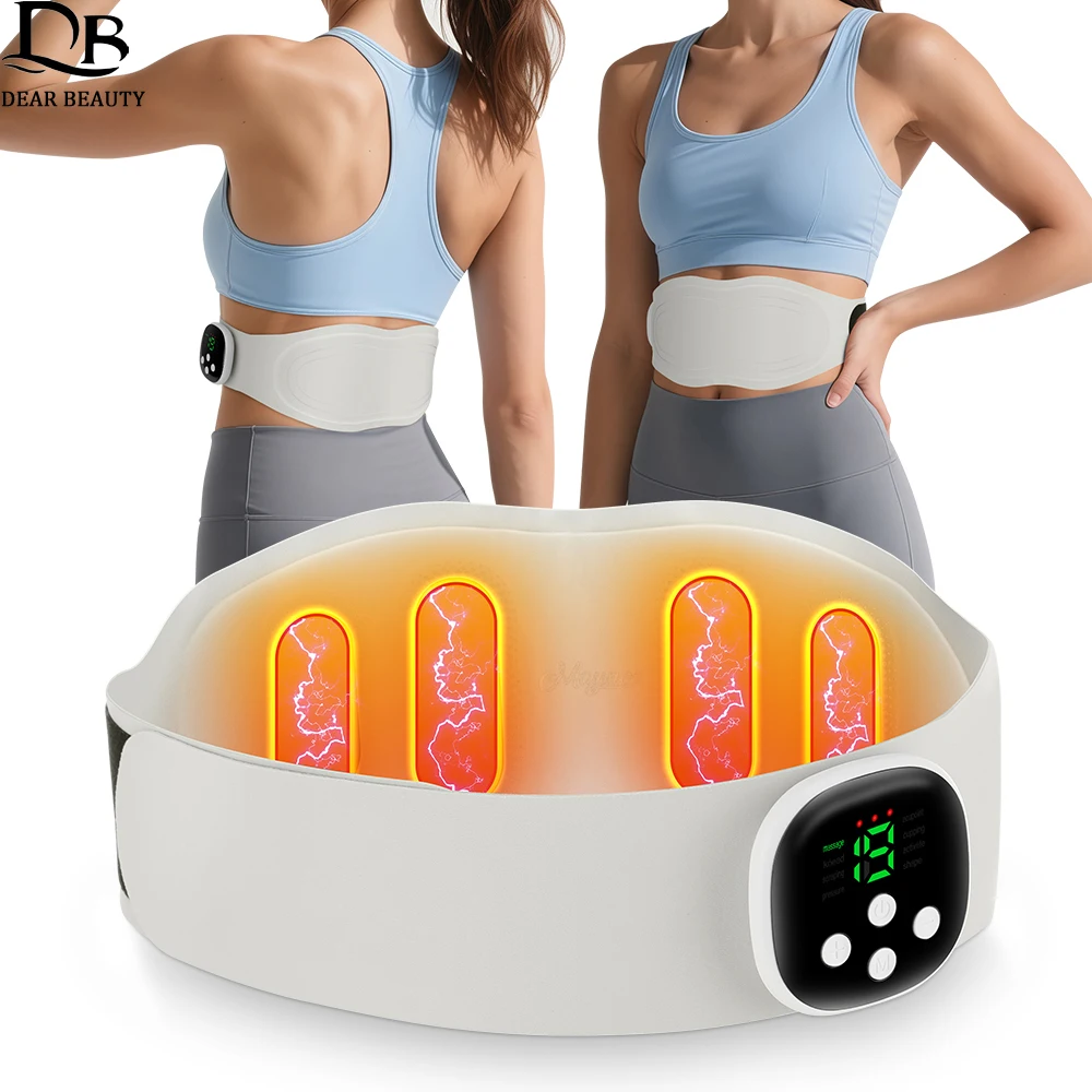 

Upgrade Electric Heating Waist Massage Belt EMS Pulse Muscle Stimulator 8 Modes Knead Back Waist Massager Lumbar Support Brace