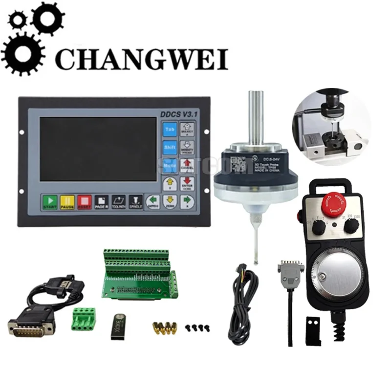 Ddcsv3.1 Engraving Machine 3-axis 4-axis Offline Controller With Tp06 Anti-roll 3d Touch Probe Edge Finder Compatible With Mach3