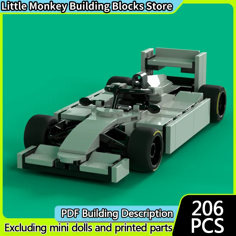 

City Car Model MOC Building Bricks Open-Wheel Racing Car Modular Technology Gifts Holiday Assemble Children Toys Suit