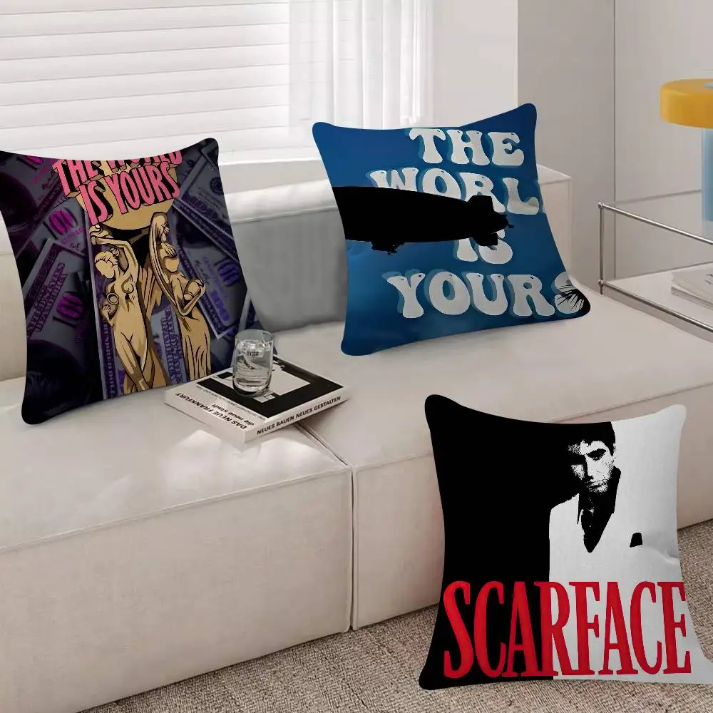 Classic Movie S-Scarface Maple Design Cushion Cover Happy Autumn Harvest Decor Holiday Decorati Pillow Cover