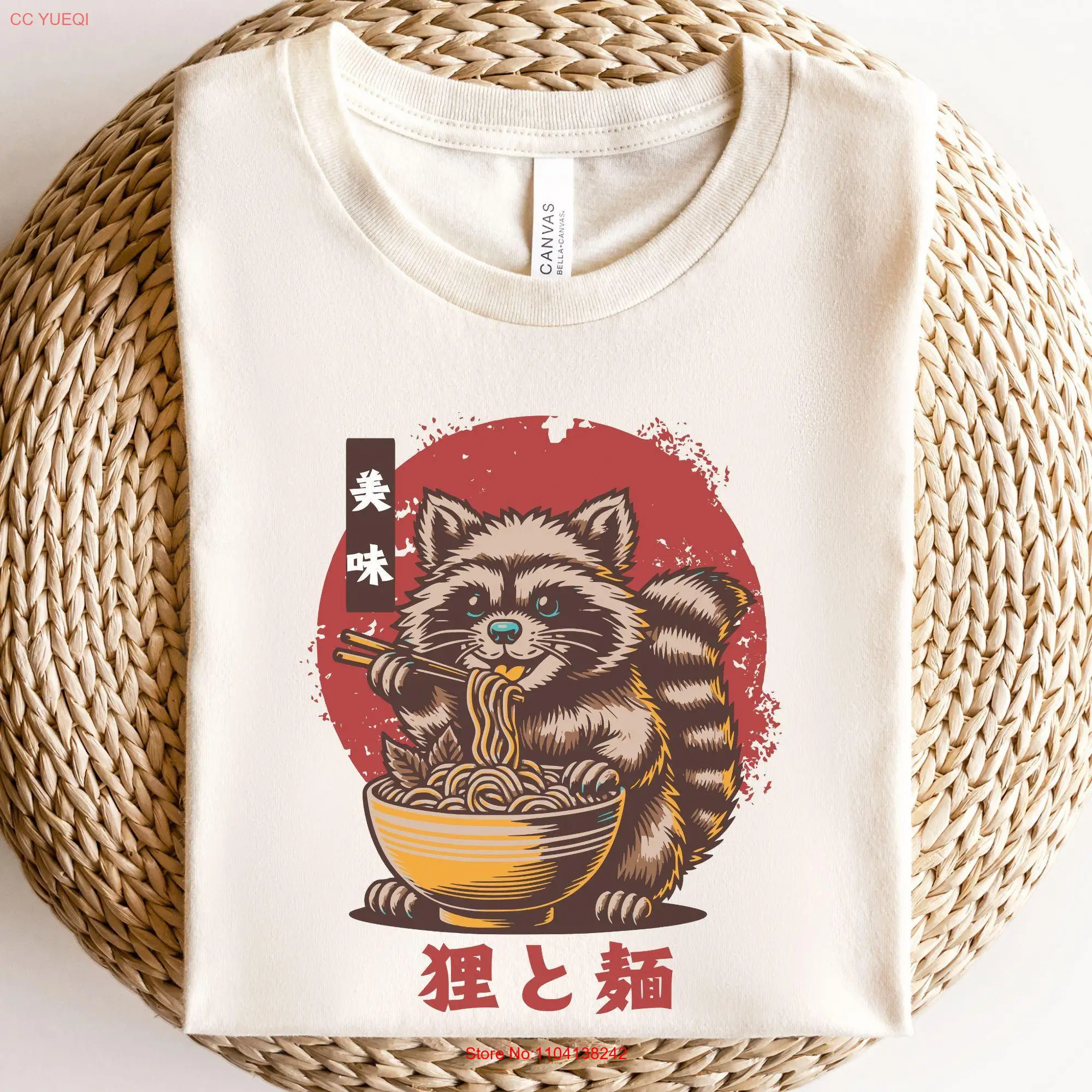 Ramen Raccoon shirt Funny Racoon T for Men Kawaii lovers Japanese Noodles tee food cuisine cute long or short sleeves