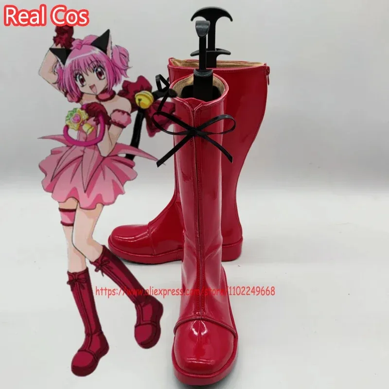 

RealCos Tokyo Mew Mew Momomiya Ichigo Red Cosplay Shoes Boots Halloween Cosplay Costume Props