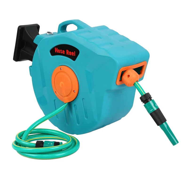

Automatic Retractable 40m Garden Hose Reel PP Plastic Shell PVC Hose for Industrial Car Wash Water Hose Reel