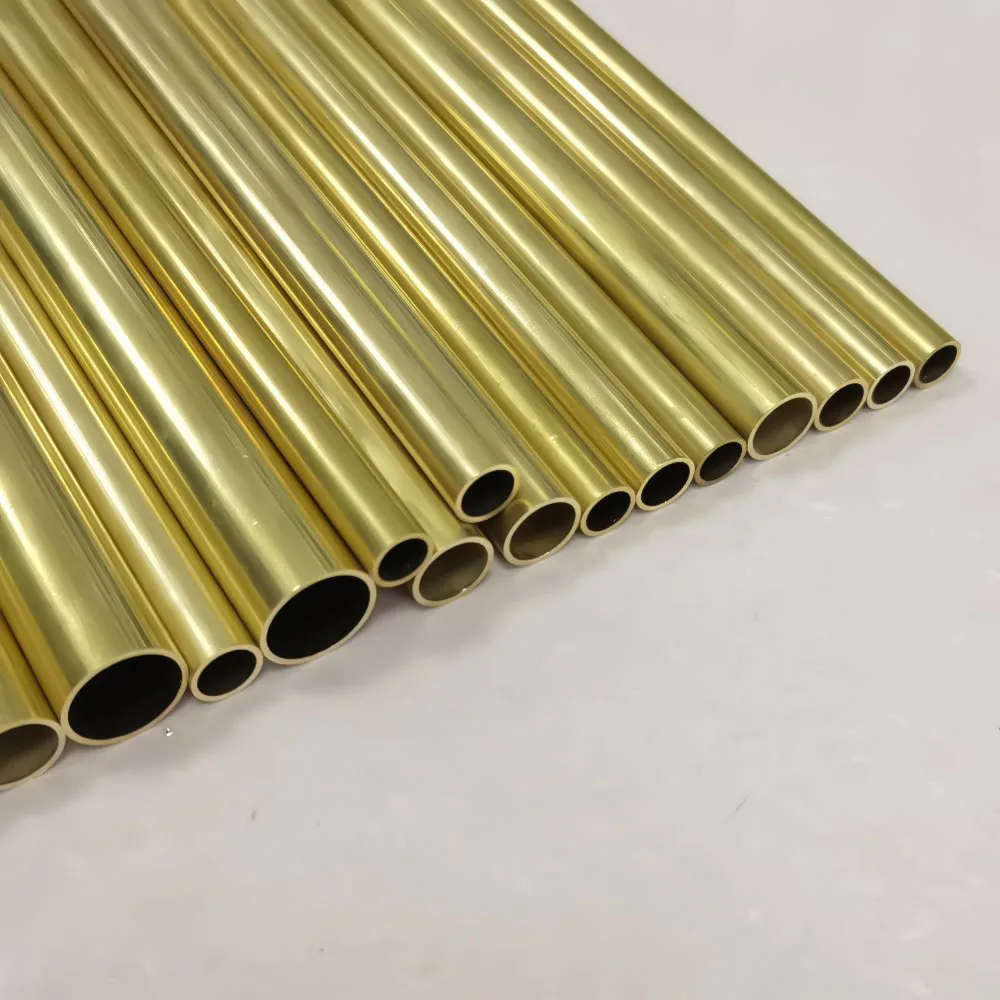 Brass Tube OD 40-80mm Straight Tubing Length 300mm 500mm Outer Diameter 40 42 45 50 55 60 65 70 75 80mm
