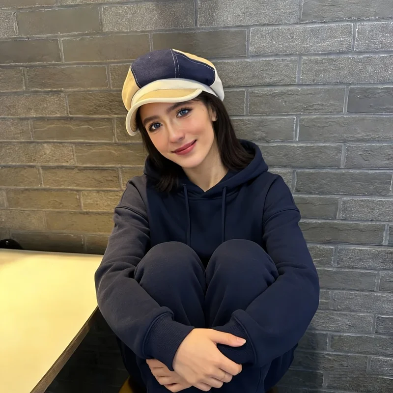 Women Exquisite Fashion Multicolor Beret Octagonal Hat Newsboy Baseball Cap Perfect Gift for Part Travel, Outdoor, And Beach