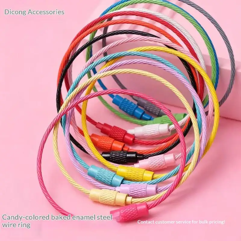 Stainless Steel Wire Luggage Tag Clips 10pcs Multi-Color Durable Easy Fix for Hiking Trip Backpack Baggage Name Tags