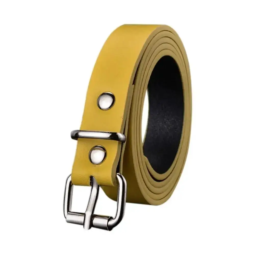 Kinderen PU lederen riemen jongens meisjes kind tailleband tailleband metalen gesp voor jeans broek broek jurk verstelbare riem - afbeelding 1