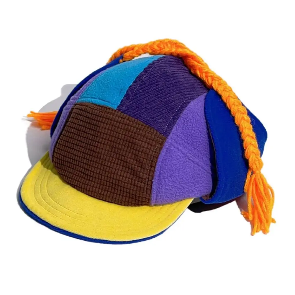 قبعة بومبر قطيفة مقاومة للرياح للرجال والنساء ، غطاء للأذنين ، قبعة فرو سميكة ، أوشانكا دافئة ، في الهواء الطلق