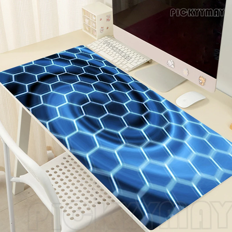 Hexagon Mouse Pads Gaming Mousepad Gamer Mouse Mat Keyboard Mats Desk Pad Geometric Mousepads XXL 90x40cm For Computer