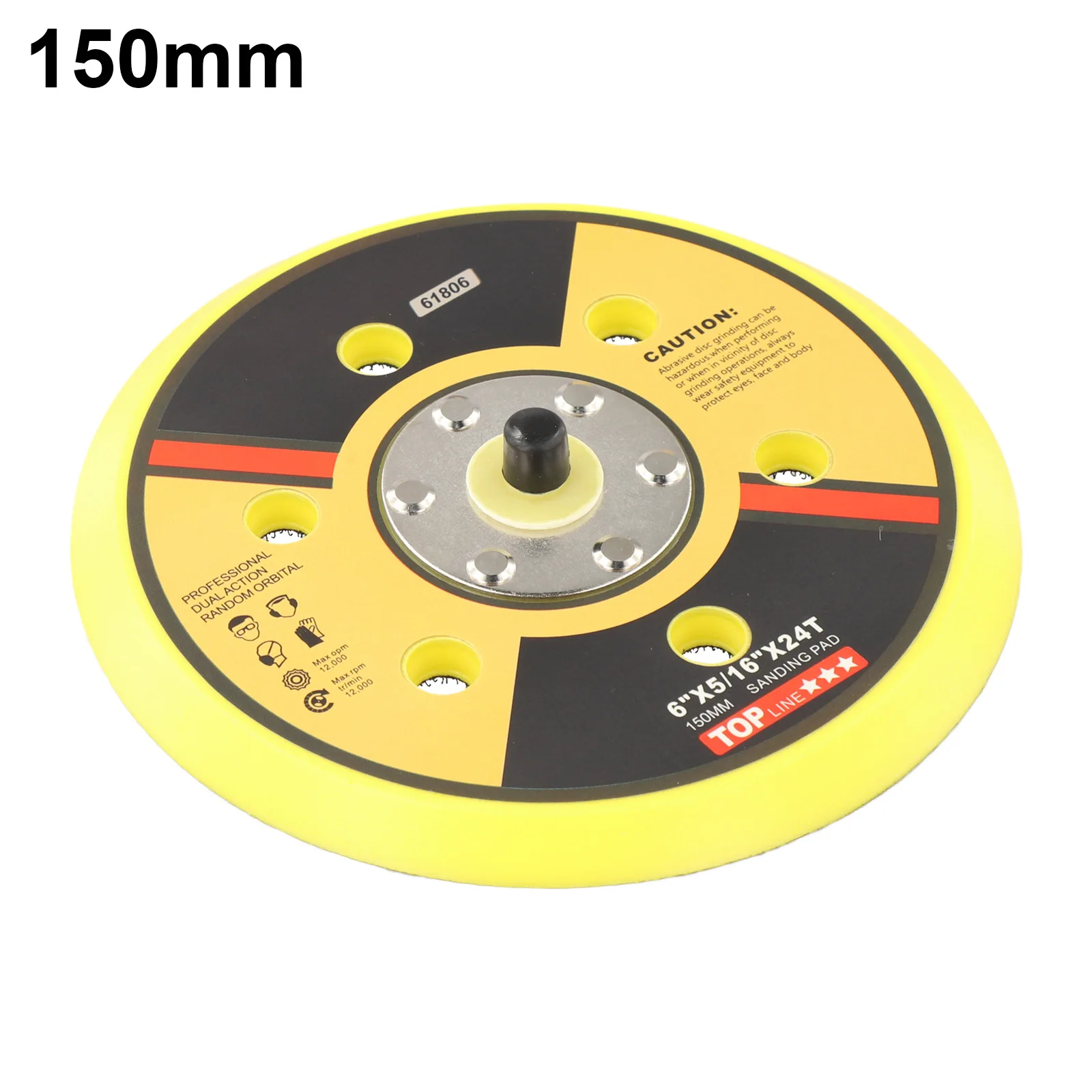6 Inch 150mm Polishing Wheel Sanding Pad Sander Backing Pad Hook And Loop Backing Pad Plate Grinder Power Tools Accessories
