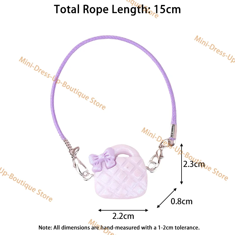 Perfect for 15-17cm Cute Plush Dolls Bow Bag Accessories Pendant Fashion Handbag Accessories Adorable Ribbon Collection Gifts