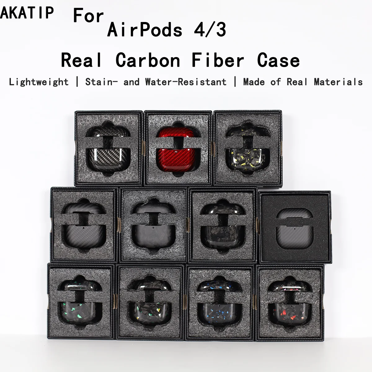 

For Airpods 4 Case Carbon Fiber Earphone Cover For Apple AirPods Pro 3Wireless Bluetooth Earphone Ultra Slim Cases 4