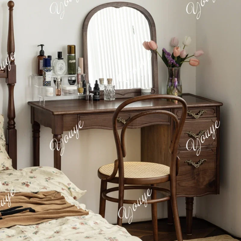 

XM Mirror Storage Vanity Table Drawers Small Nordic Organizer Corner Girl Dressers Makeup Desk Unique Coiffeuse Bedroom Furnitur