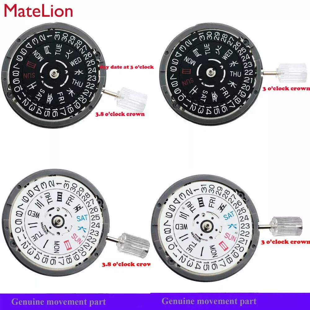 NH35A NH36A การเคลื่อนไหววัน/วันที่ 24 Jewels Fit 3/3.8/4 นาฬิกาความแม่นยําสูง Part