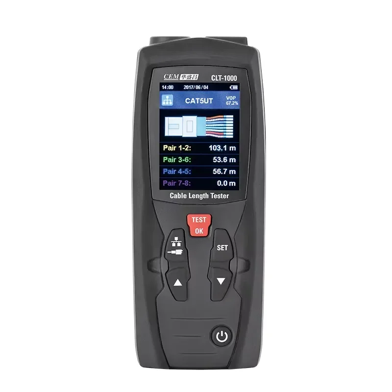 Portable Cable Length Detector with High Accuracy Supports 20 Standard Cable Types for Industrial Telecom Use 1-Year Warranty