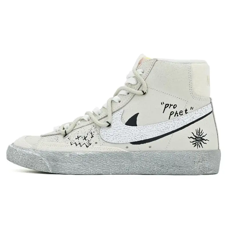 【تخصيص】أحذية Nike Blazer للتزلج للرجال أحذية رياضية متوسطة الجودة باللون البيج/الأسود DV0797-100