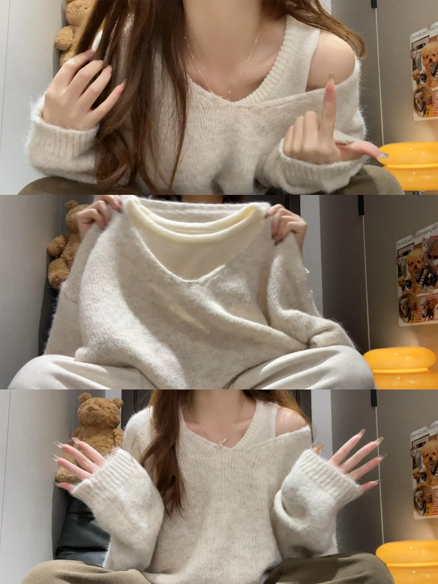 

Женский вязаный комплект: жилет и свитер свободного кроя, мягкий и уютный, для осени и зимы, новый, повседневный, для работы и отдыха