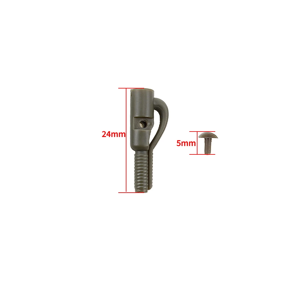 Hirisi-Carp Clipes Pesca Segurança chumbo com Pin, Terminal Tackle, AH055, 20pcs