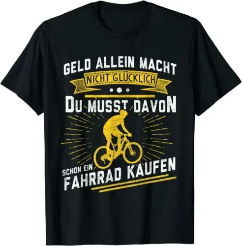 Neu geld alleine macht nicht glücklich fahrrad kaufen radfahrer männer t-shirt